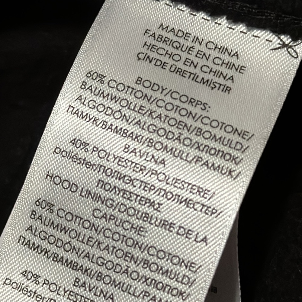 Like New-Worn 1X-RL Polo-Hooded Sweatshirt-XS-Black-Side Zippers-Longer Length - Picture 16 of 16